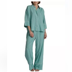 Splendid Striped Pajama Set- Aqua Twill
